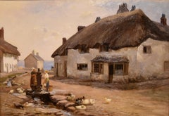 Oil Painting by Henry Garland "A View of Bere, South Devon"