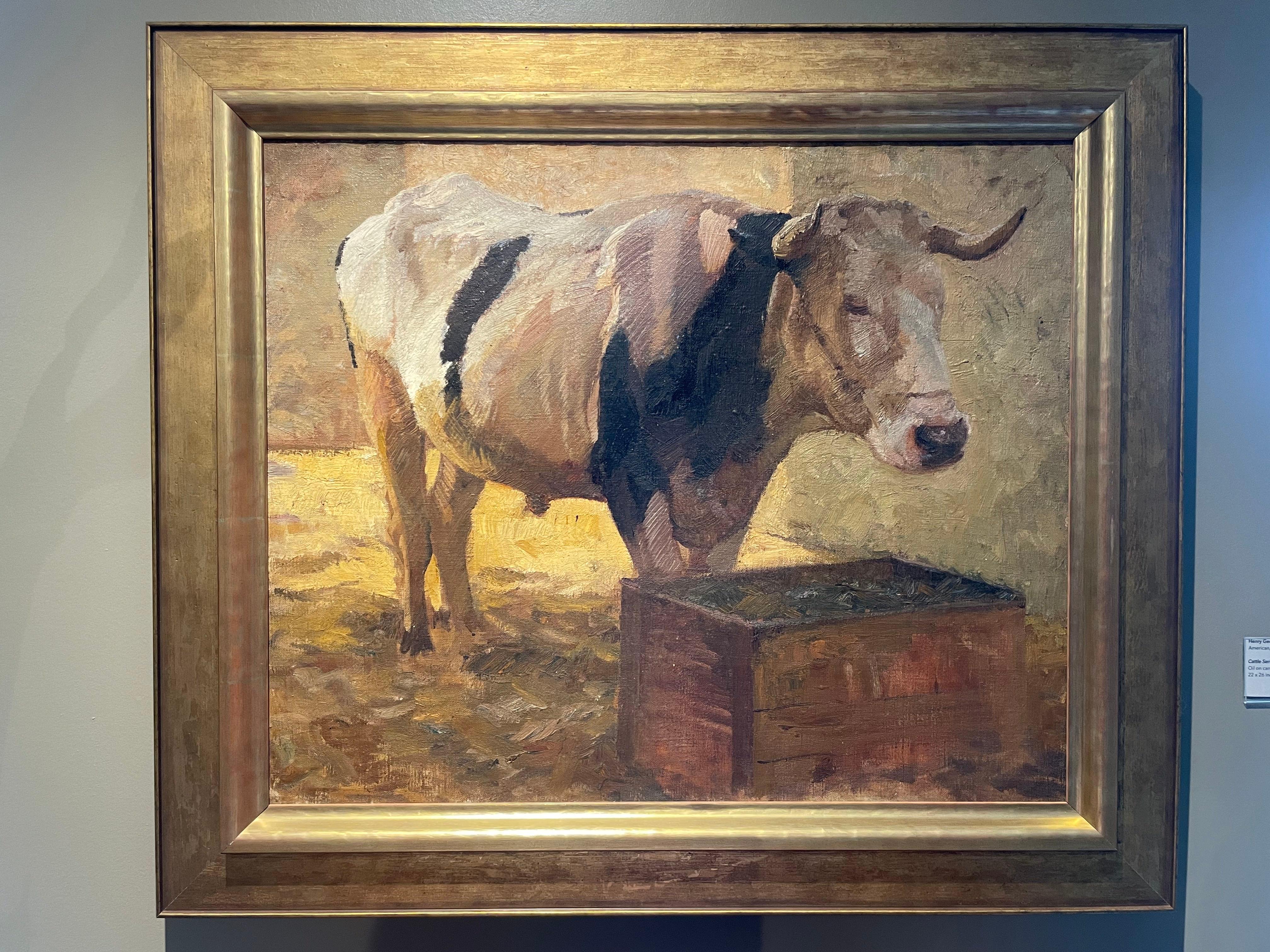 Cattle Series Study, Early 20th Century Bovine/Cow, Cleveland School artist For Sale 2