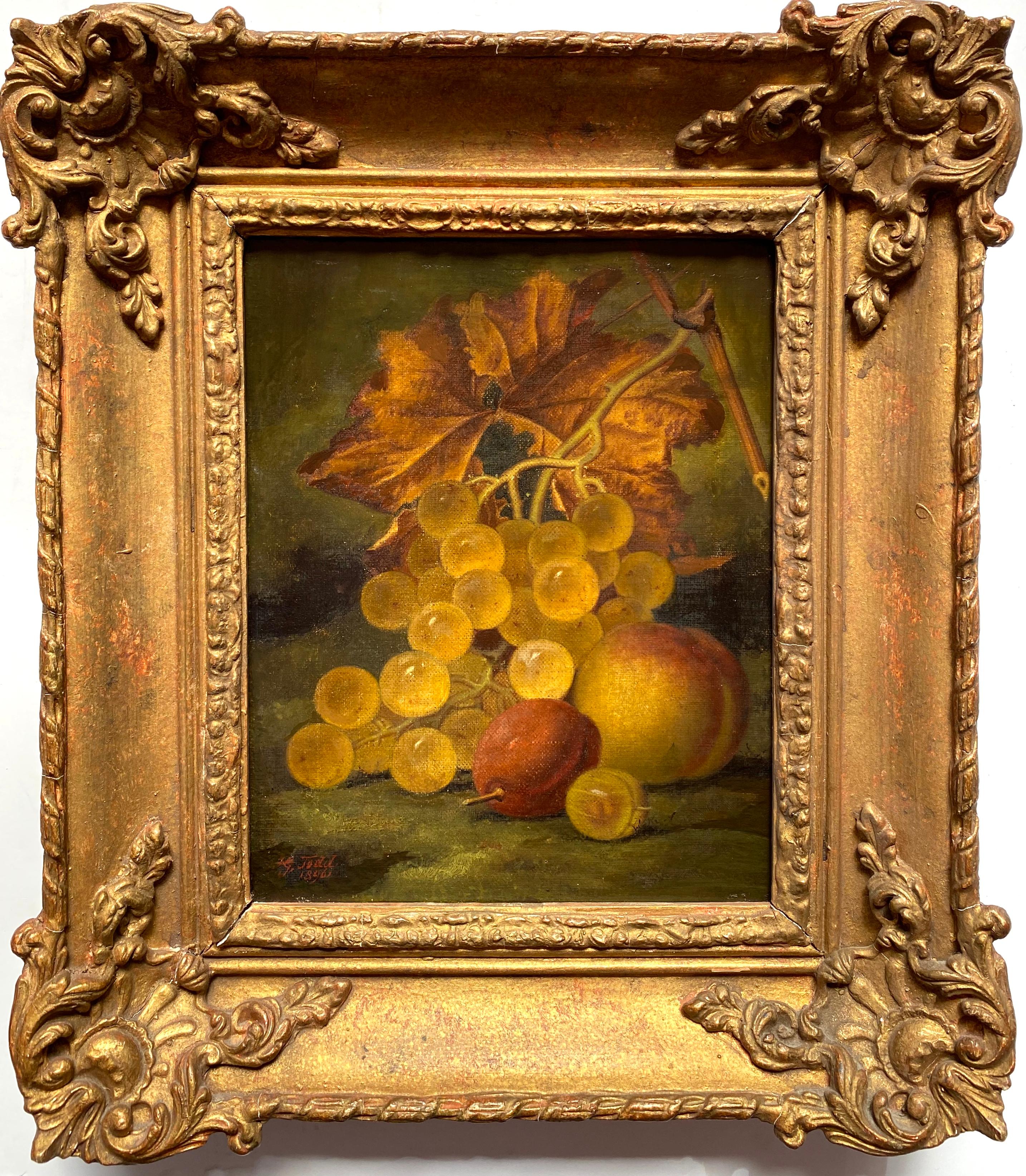 “Still Life with Fruit” - Painting by Henry George Todd
