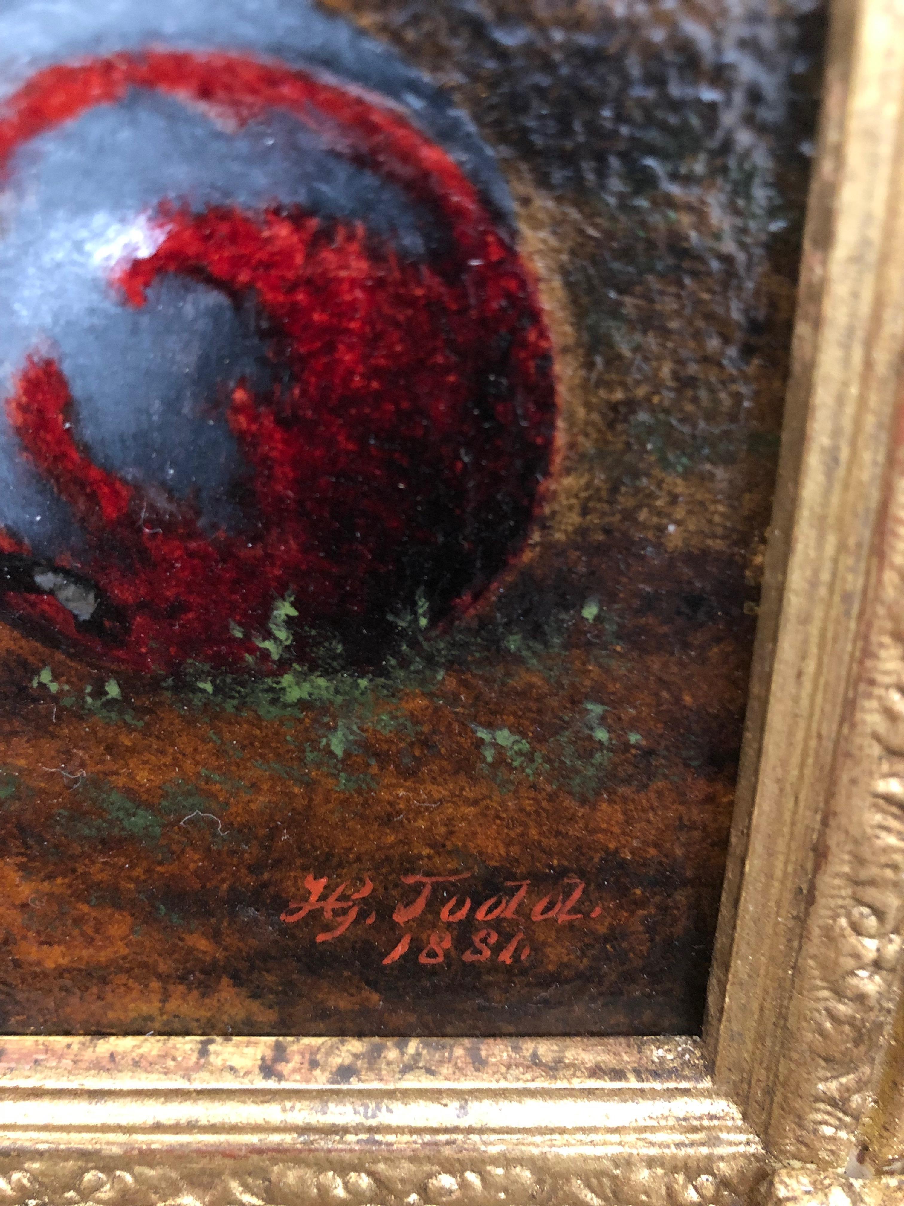 Still Lives With Grapes - A Pair Of Still Life Oil Paintings by H.G. Todd 1