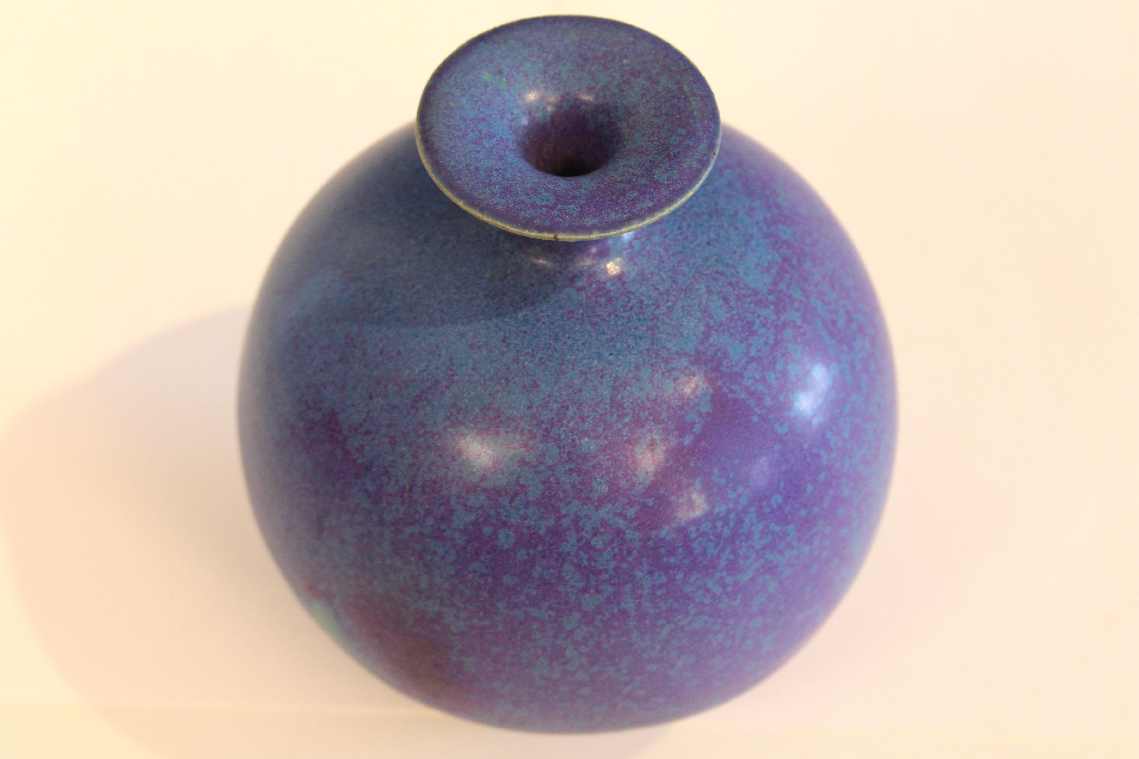 Mid-Century Modern Henry Gernhardt Studio Pottery Vintage Vase Organic MCM Feelie Weed Pot Signed For Sale