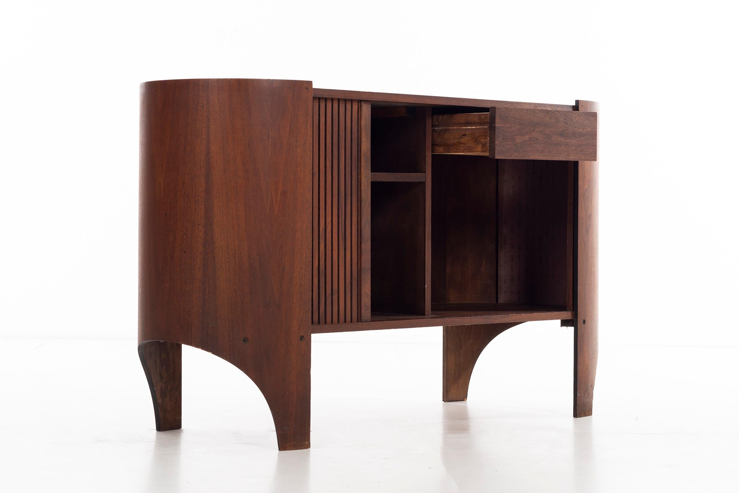 Mid-Century Modern Henry Glass Credenza