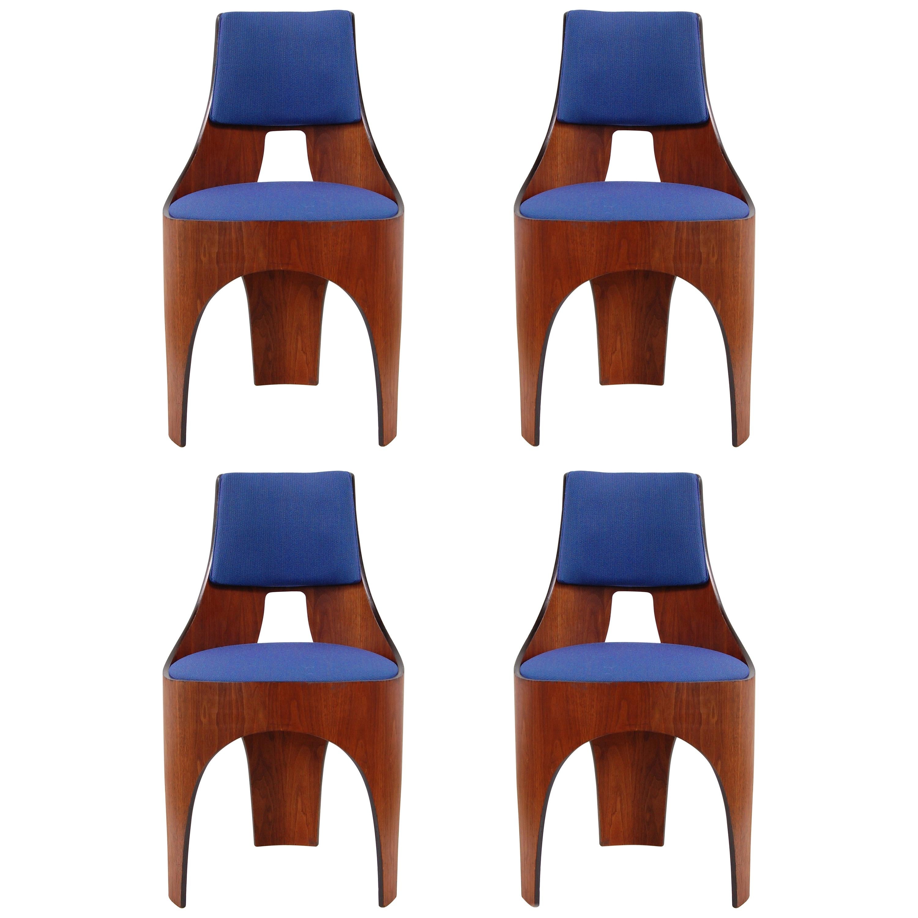 Henry Glass Cylindra Esszimmerstühle mit Maharam-Stoff