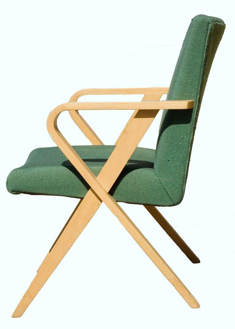 Henry Glass Designed Thonet Bugholz Polstersessel, Paar (amerikanisch) im Angebot
