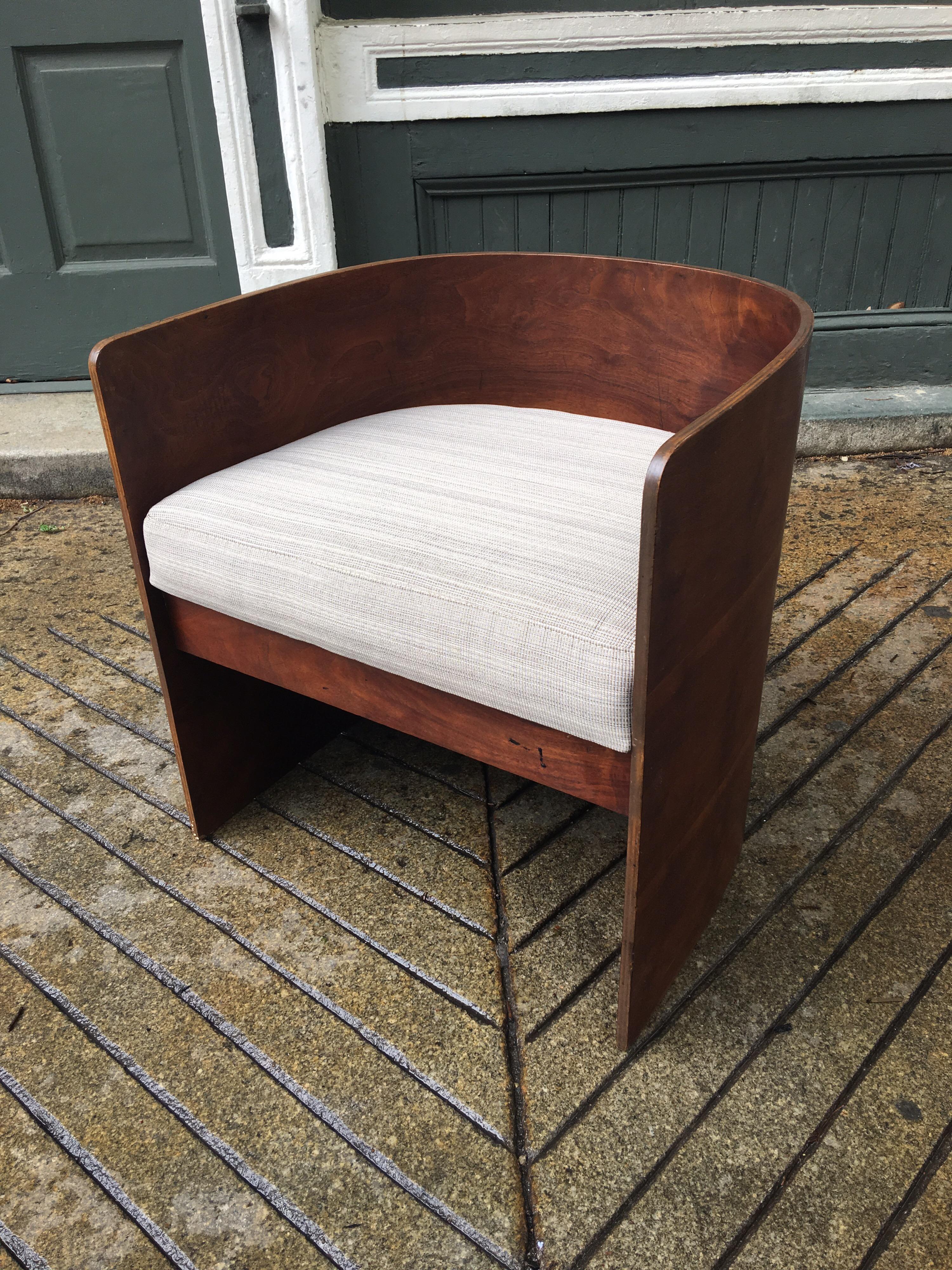 Mid-Century Modern Henry Glass Inspired Molded Plywood Tub Chair