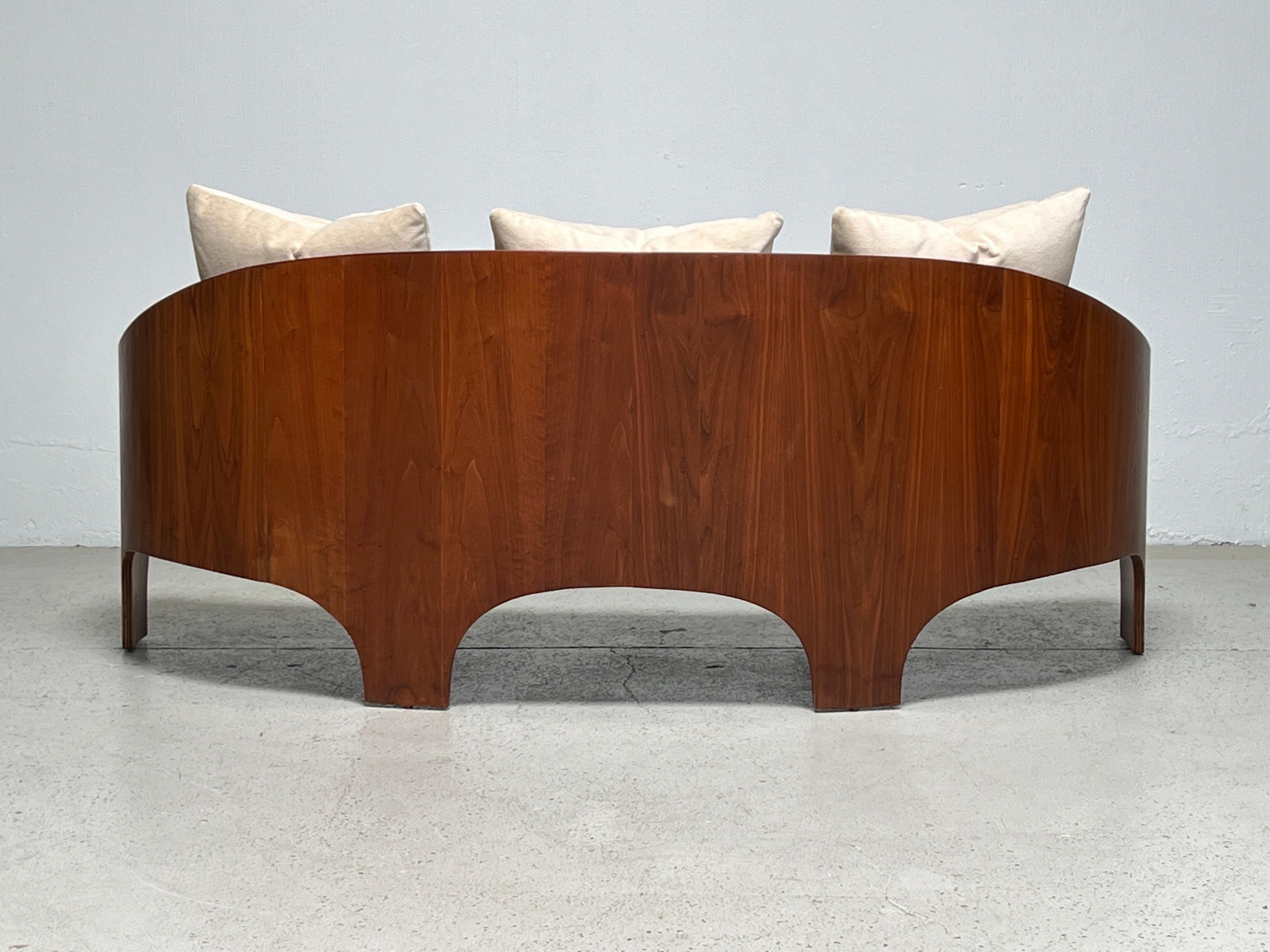 Henry Glass 'Intimate Island' Sofa in Walnut 5
