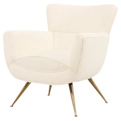 Henry Glass Lounge Chair in Dedar Bouclé US, 1950s