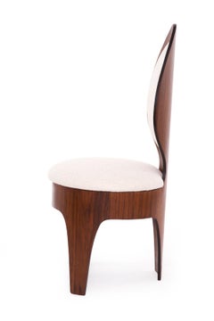 Henry Glass Walnut 'Spoon' Dining Chairs