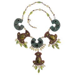 Collar con pechera Henry Verde y Marrón Talosel