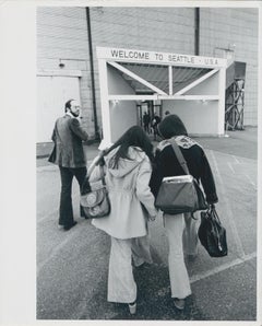 Schwarz-Weiß-Fotografie von George Harrison, ca. 1970er Jahre, 25,4 x 21,1 cm