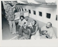 Retro George Harrison, Plane, Black and White Photography, 20, 7 x 24, 5 cm