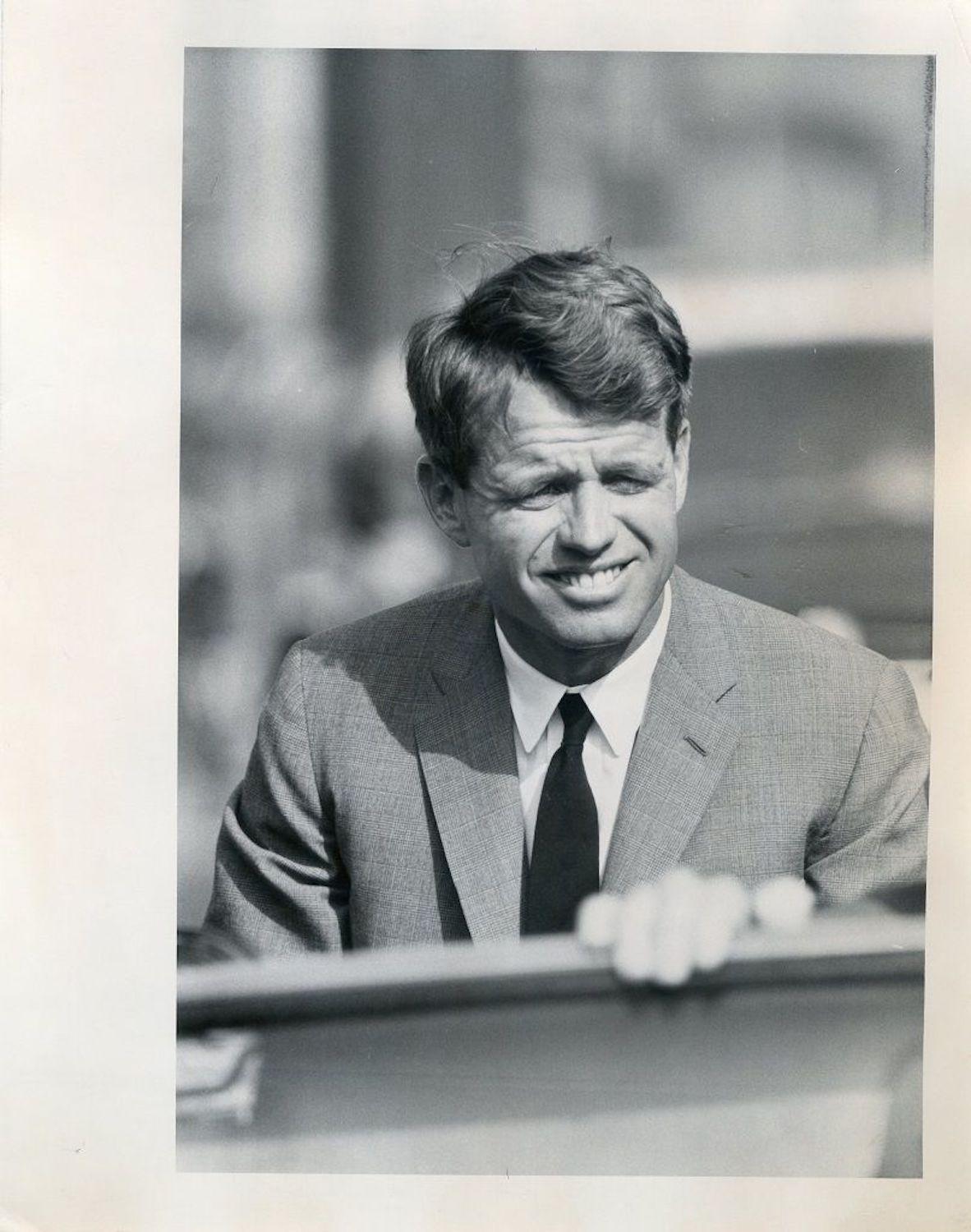 Henry Grossman Black and White Photograph - Portrait of Robert Kennedy - Press Photo by Robert Kennedy - 1968