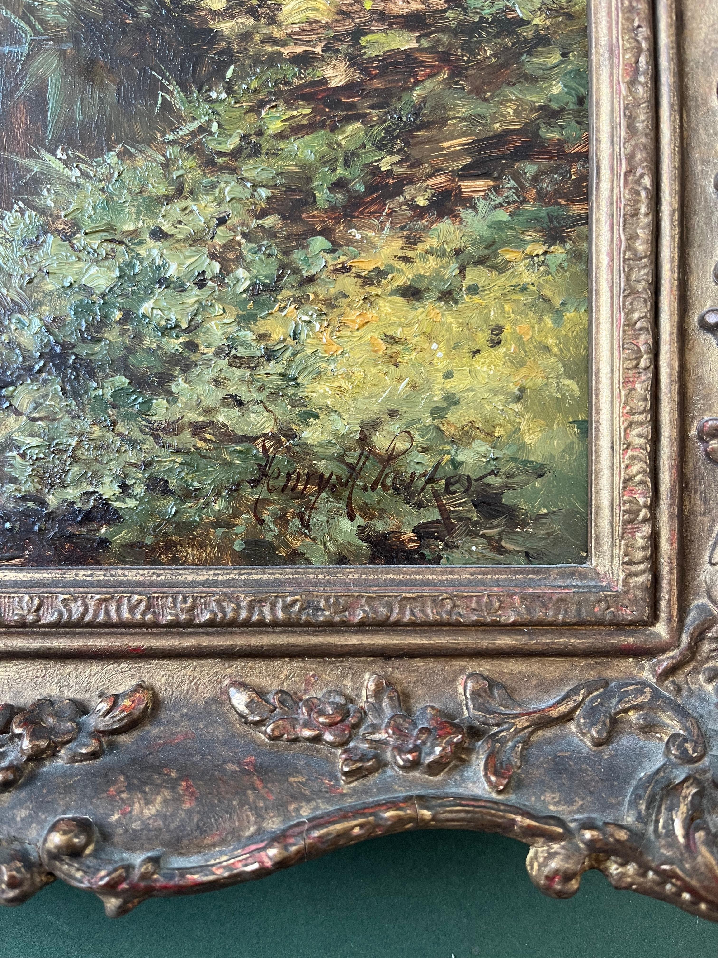 Henry H Parker, Original Victorian oil painting of a river landscape 7