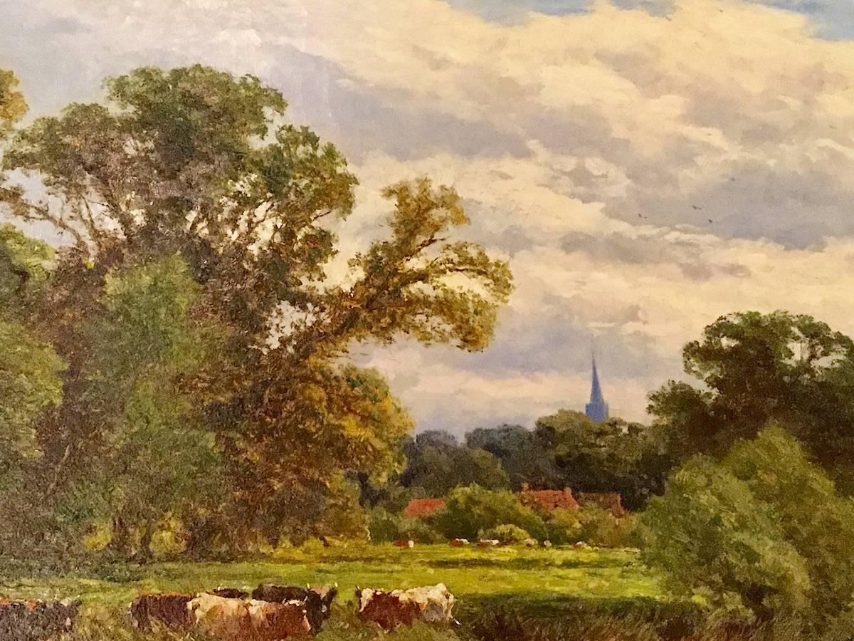 On the River Severn at Bridgnorth Eine englische Landschaft aus dem 18. / 19. Jahrhundert im Angebot 1