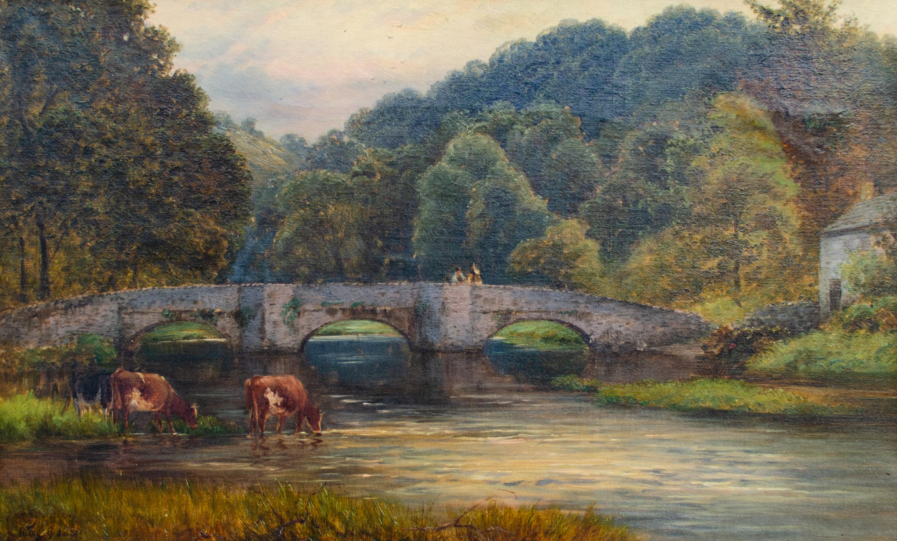 Pintura original del campo de Henry H. Parker 1