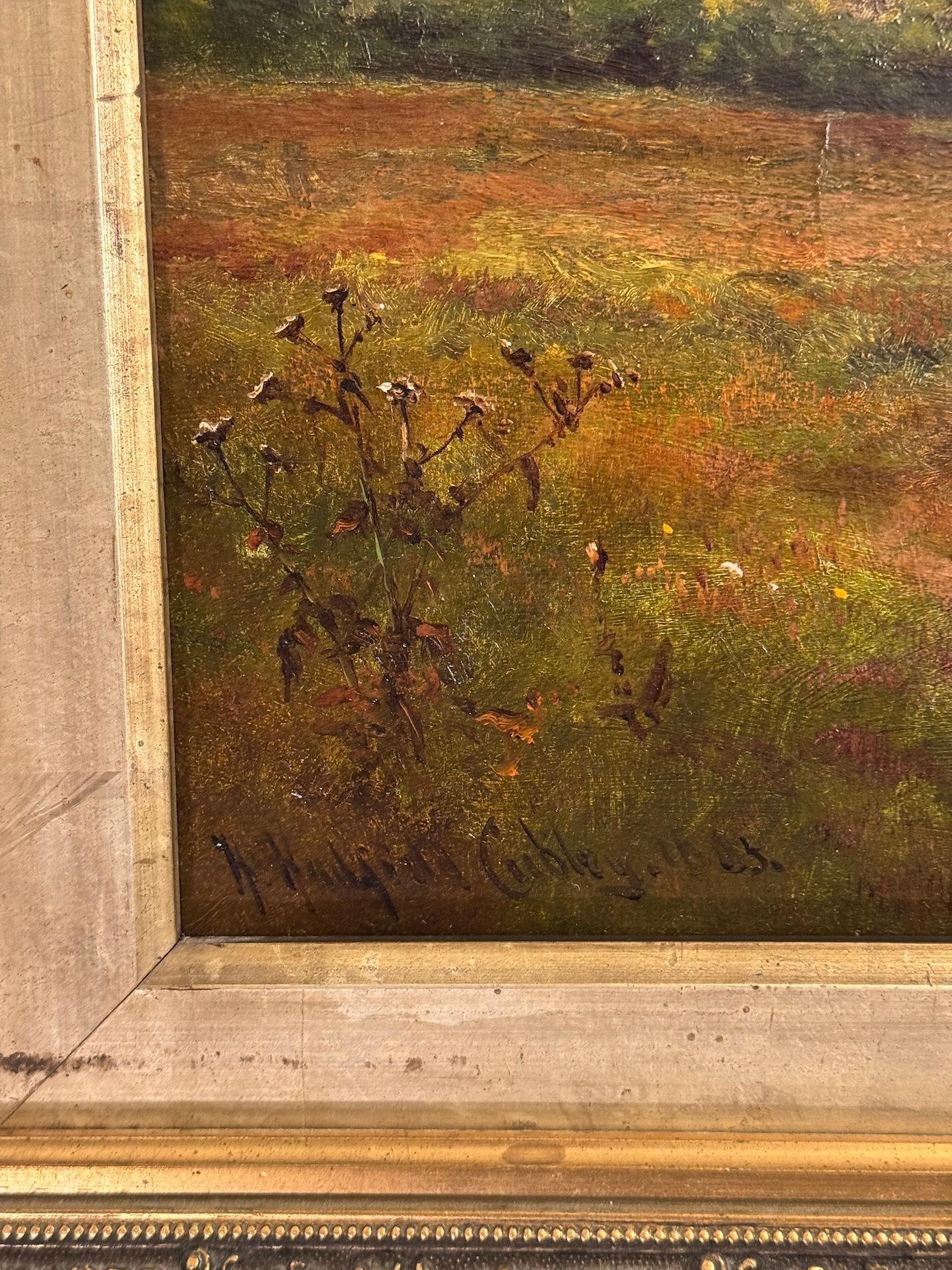 Paesaggio inglese del XIX secolo con bambini che raccolgono fiori in un campo o in un prato.

Henry Hadfield Cubley nacque a Newark, nel Nottinghamshire, nel 1858. Henry era il nipote di William Cubley, una figura influente nella vita di Henry, in