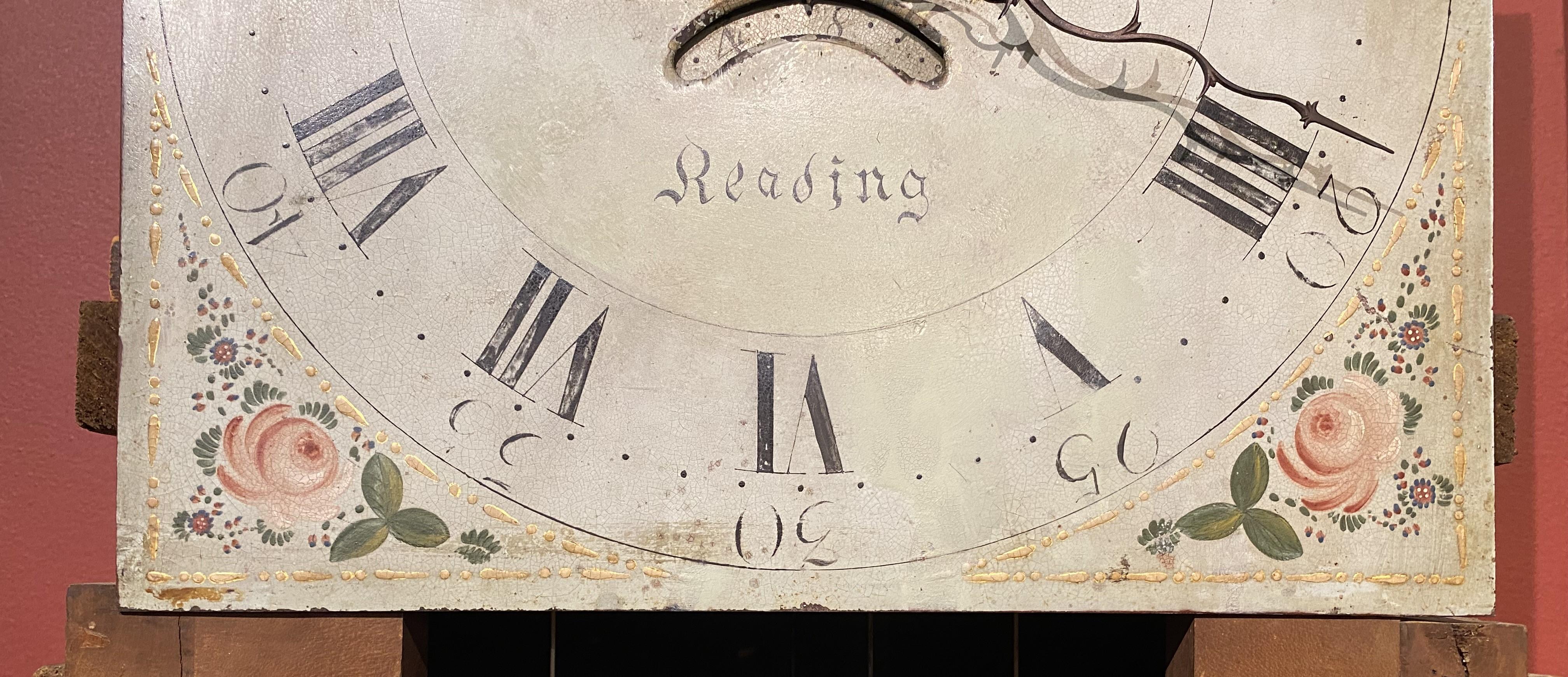 Henry Hahn Reading, Pennsylvania Cherry Tall Clock with Moon Phase Dial 4