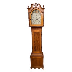 Henry Hahn Reading, Pennsylvania Cherry Tall Clock with Moon Phase Dial