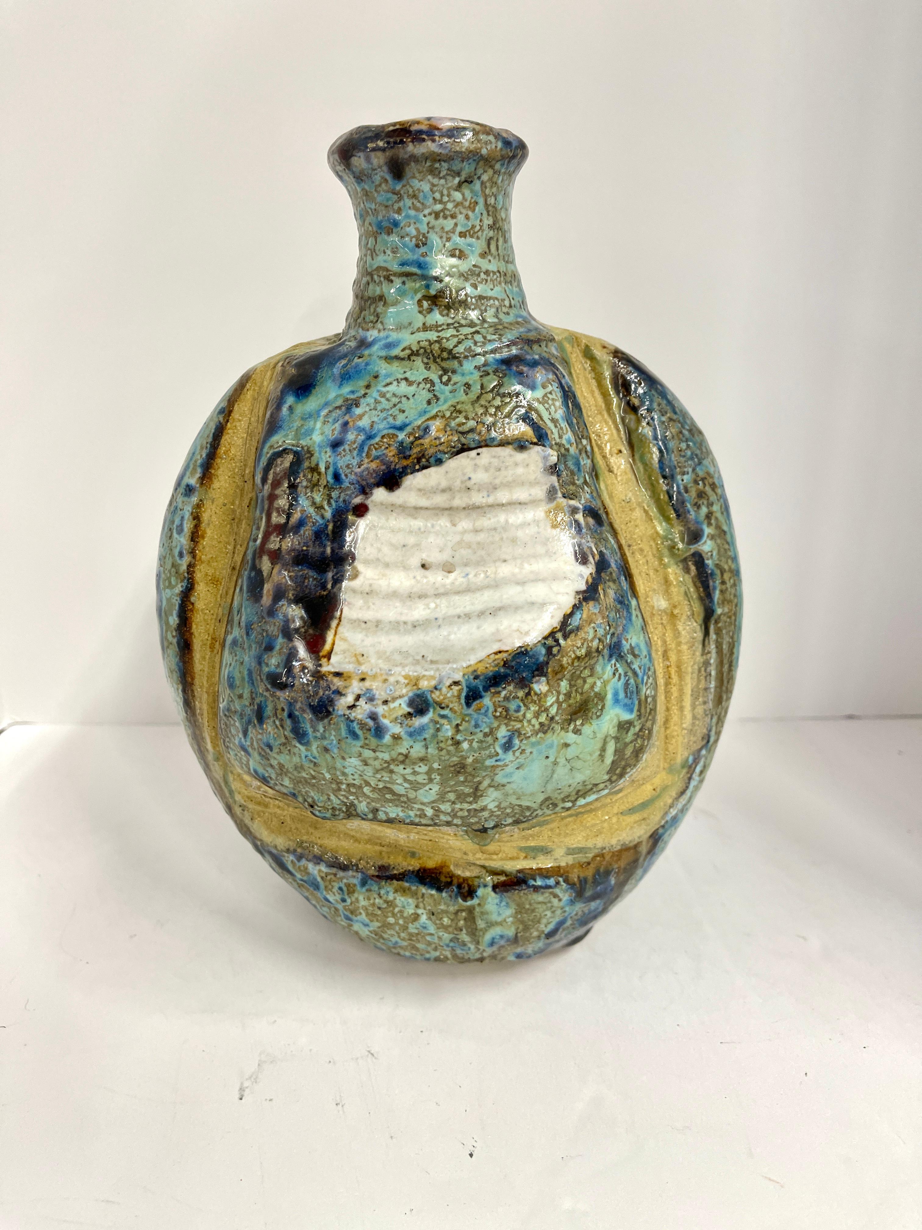 Henry Halem Signed Pottery Vase For Sale 5