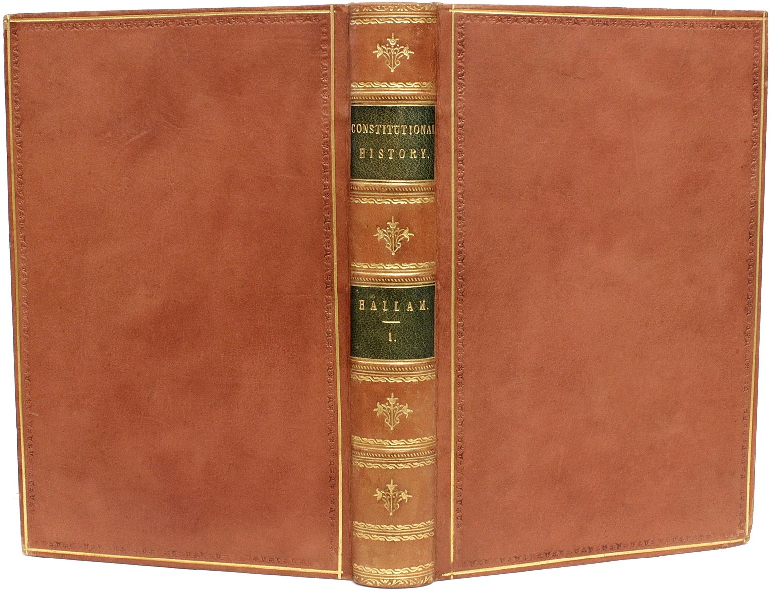 Britannique Henry Hallam, Constitutional History of England, 3 Vols, 1867, relié en cuir en vente