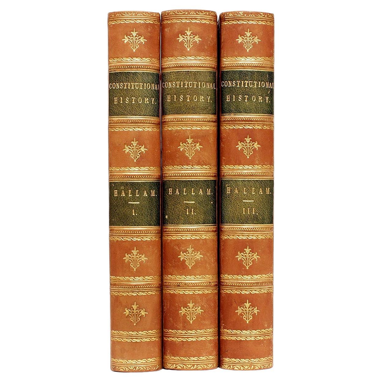 Henry Hallam, Constitutional History of England, 3 Vols, 1867, relié en cuir