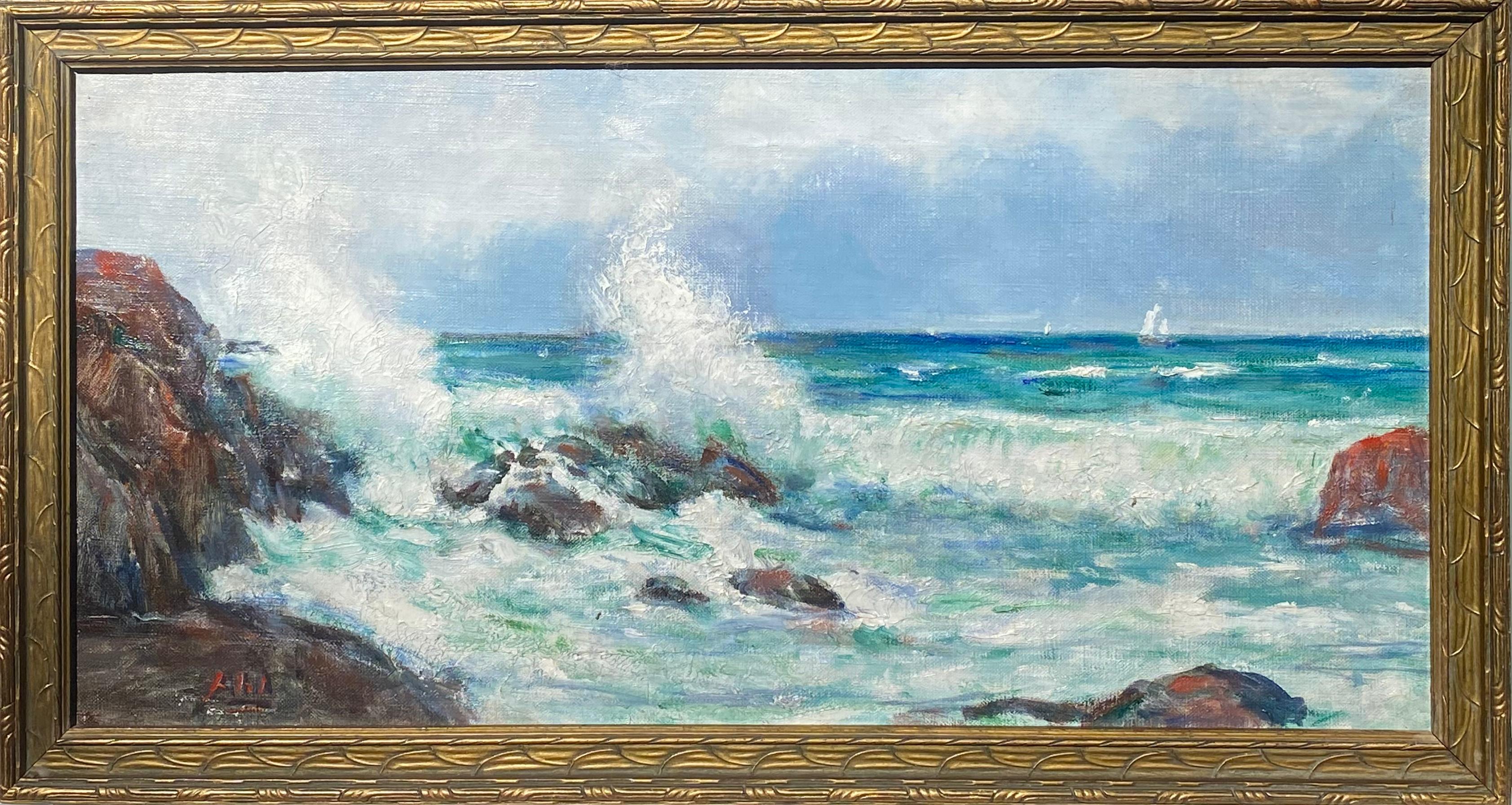 “Off Bass Rocks” - Painting by Henry Hammond Ahl