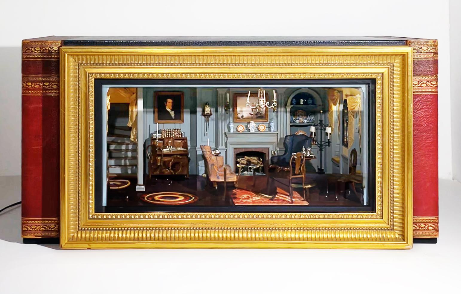 Salon de la fin de la période coloniale, Boston MA, 1760 - Miniature Room by Kupjack Studios en vente 12