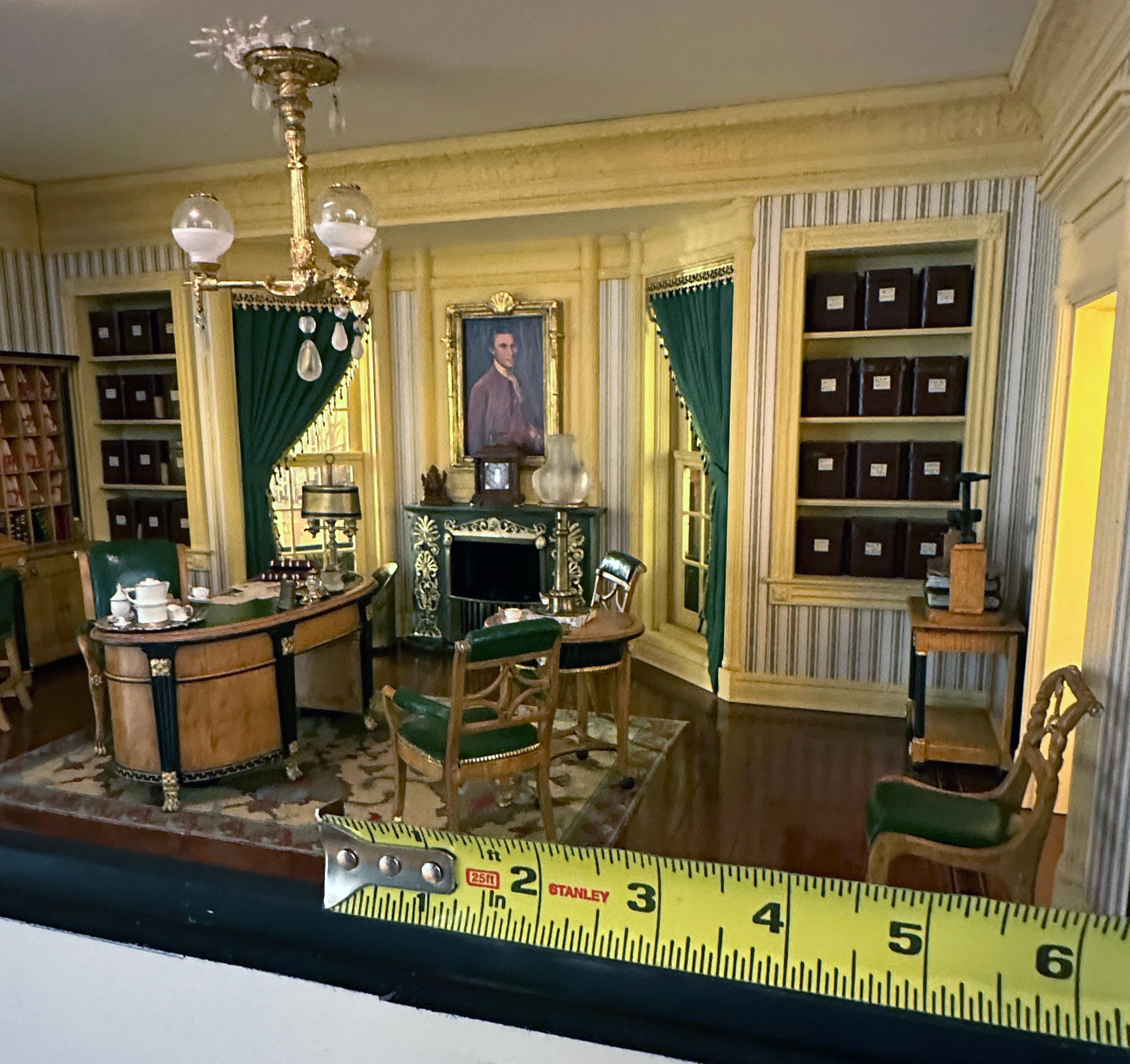 Lawyer's Office Circa 1835 - Kupjack Studios Miniature Room - Sculpture by Henry 