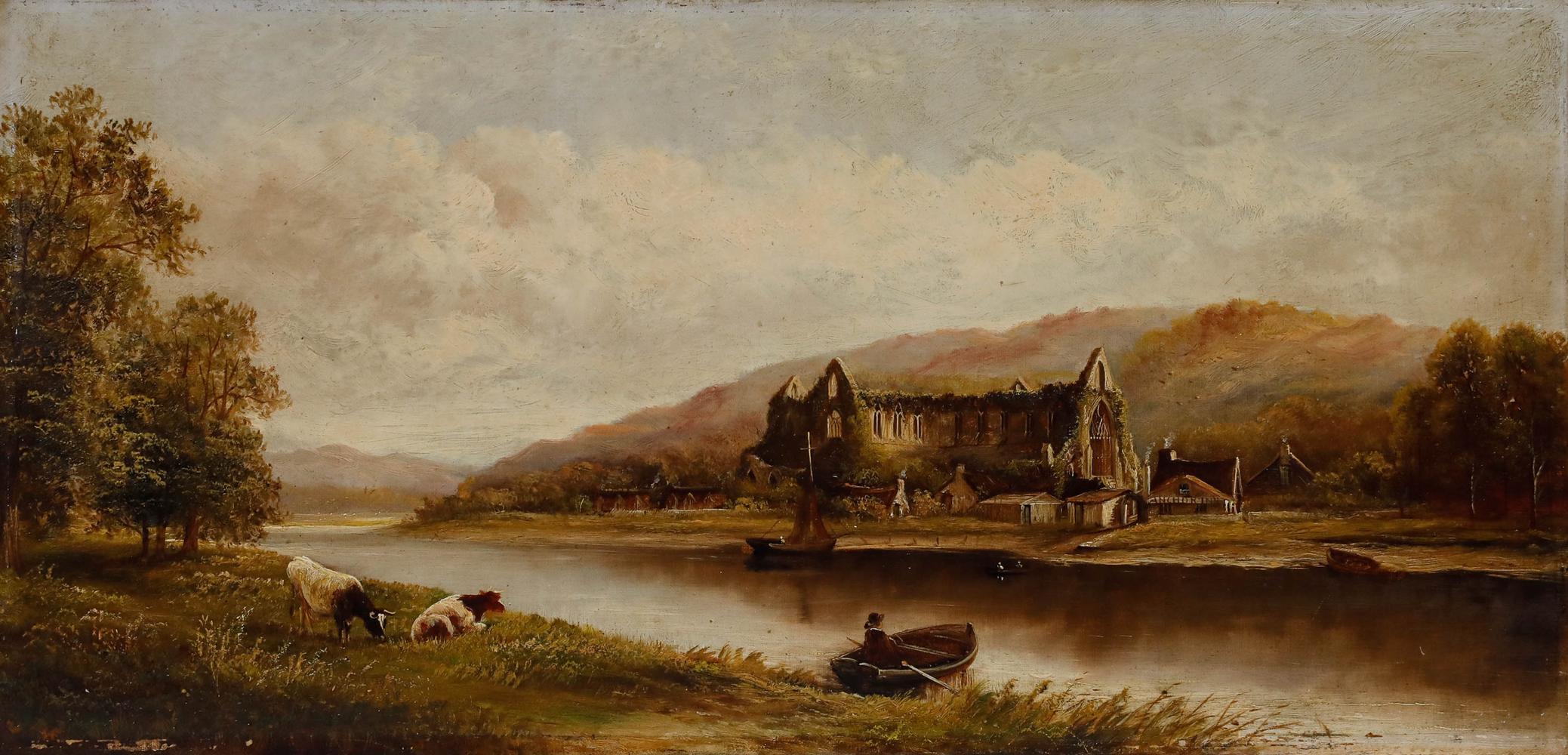 Henry Harris (1852-1926)  - 19th Century Oil, Tintern Abbey For Sale 1