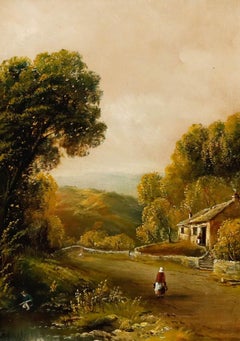 Henry Harris (1852-1926) - Framed Late 19th Century Oil, Wandering Home