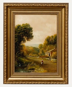 Henry Harris (1852-1926), huile encadrée, fin du 19e siècle, maison de voyage