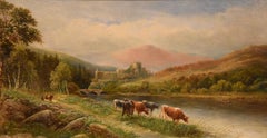 Peinture à l'huile d'Henry Harris Lyncliff Castle