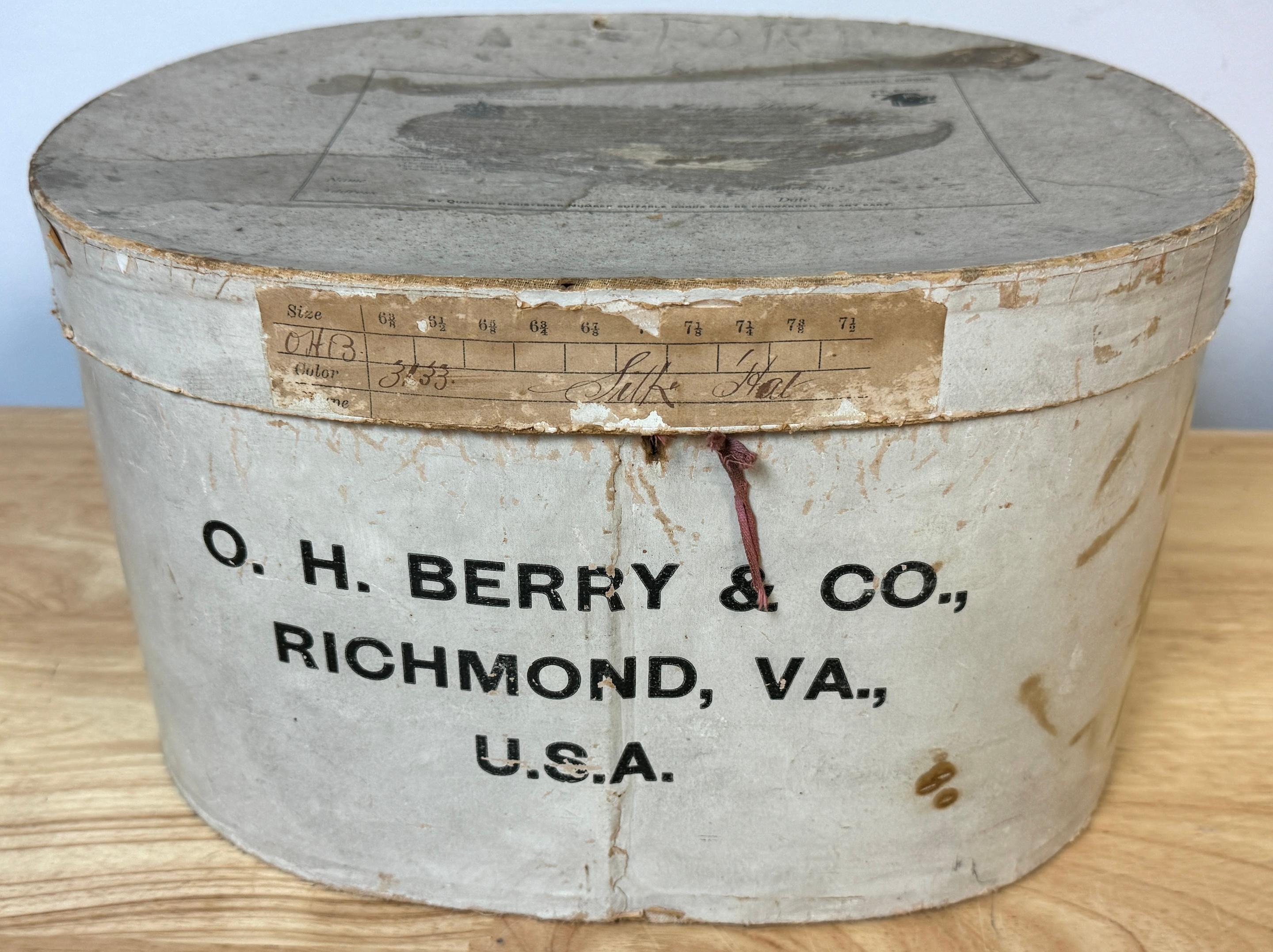 Henry Heath Ltd Silk Top Hat, in Original Box, USA Market, Circa 1900s 8