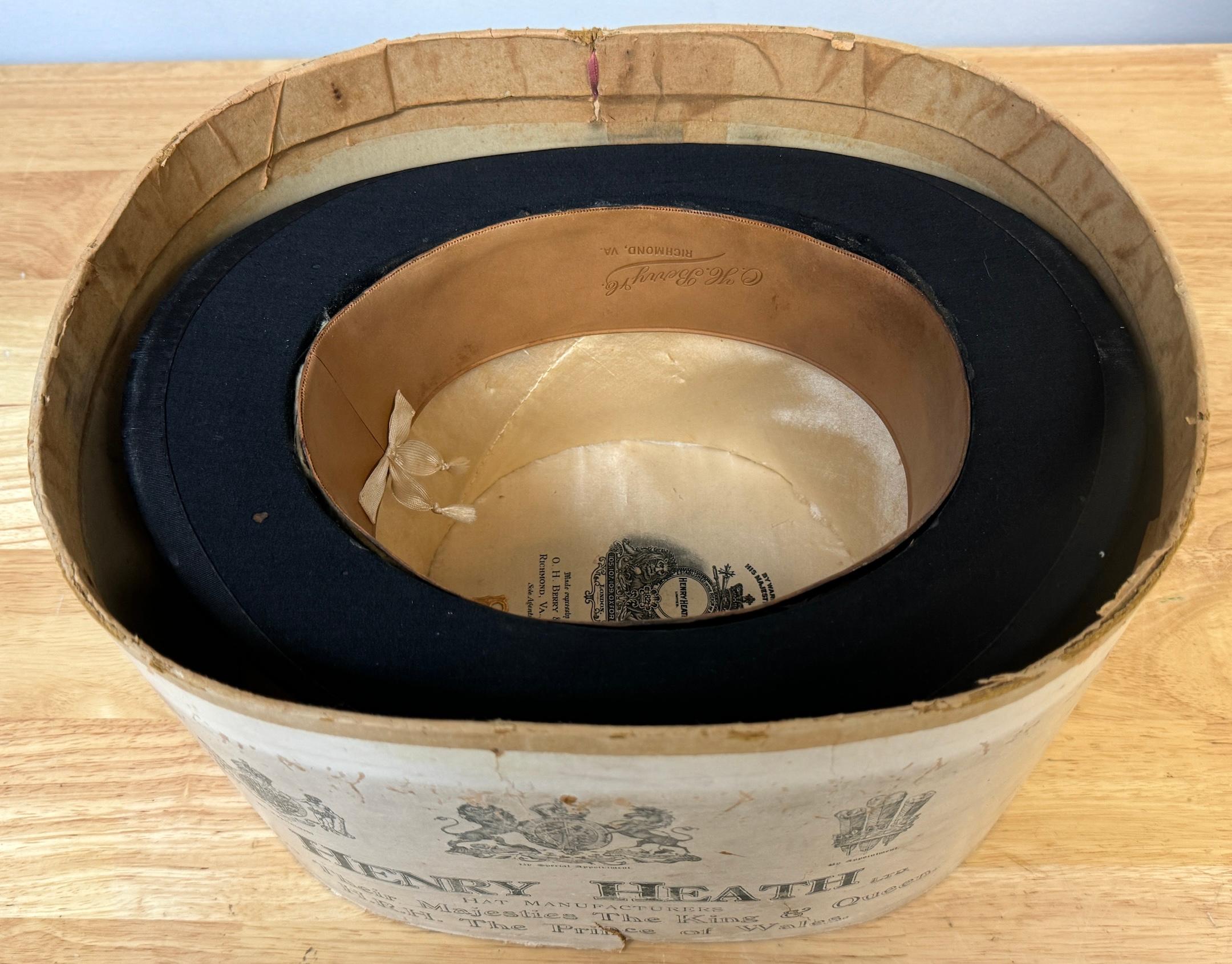 Henry Heath Ltd Silk Top Hat, in Original Box, USA Market, Circa 1900s 10