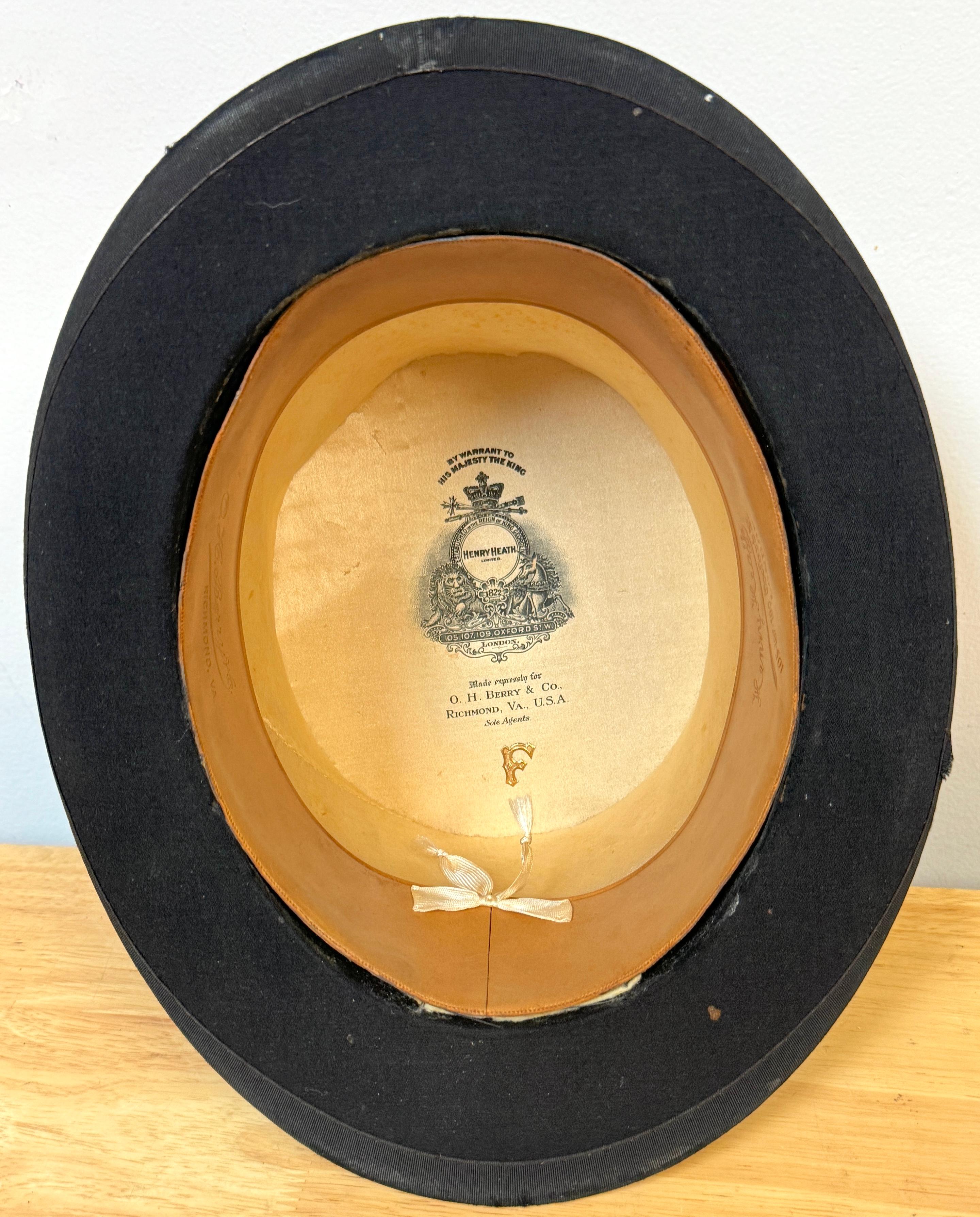 Henry Heath Ltd Silk Top Hat, in Original Box, USA Market, Circa 1900s 2