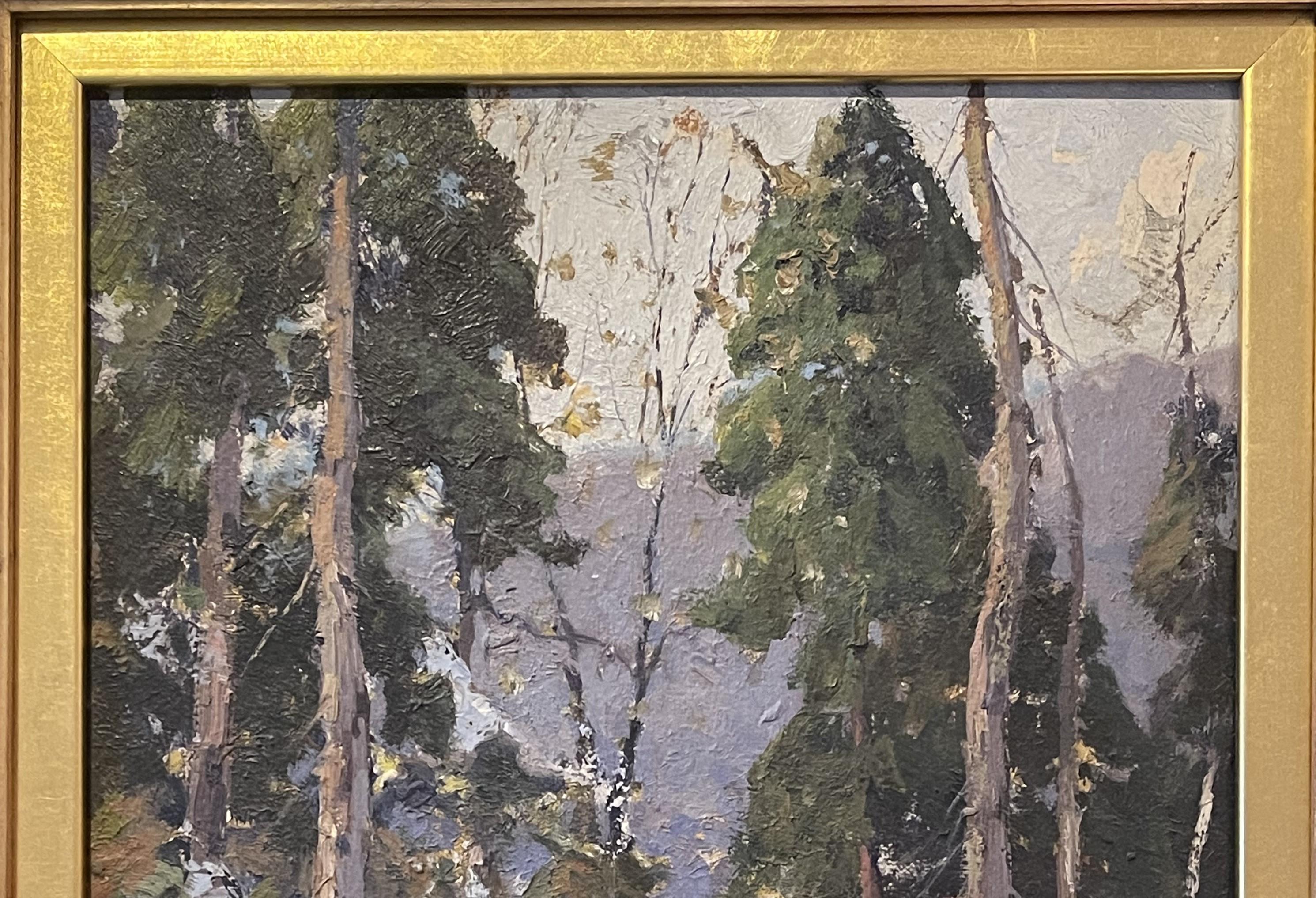  American Impressionist Snow Scene Salmagundi Artist Oil Painting Hobart Nichols For Sale 2