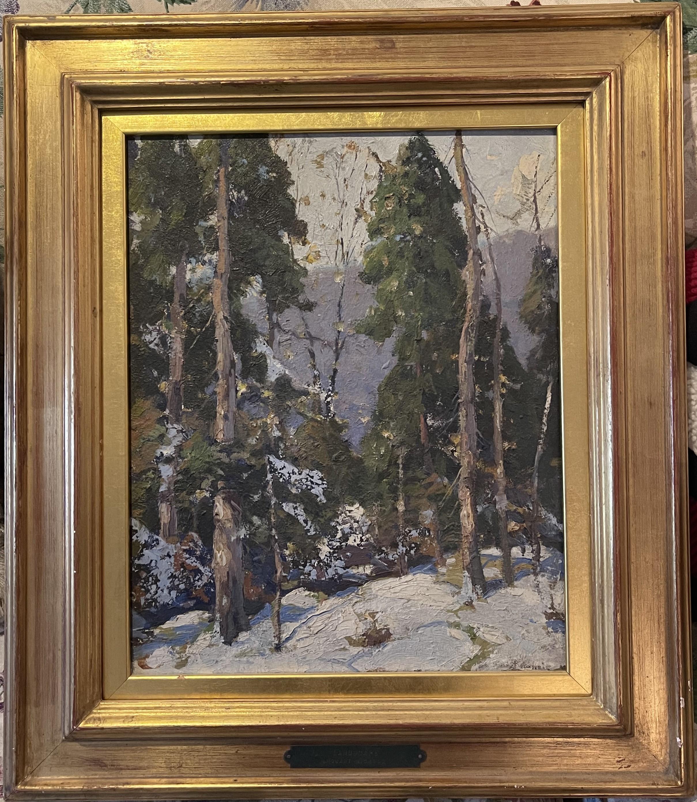 Henry Hobart Nichols Jr. Landscape Painting -  American Impressionist Snow Scene Salmagundi Artist Oil Painting Hobart Nichols