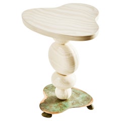 Tavolino in ceramica di Henry Holland Studios Alto Bronze, Oatmeal e White