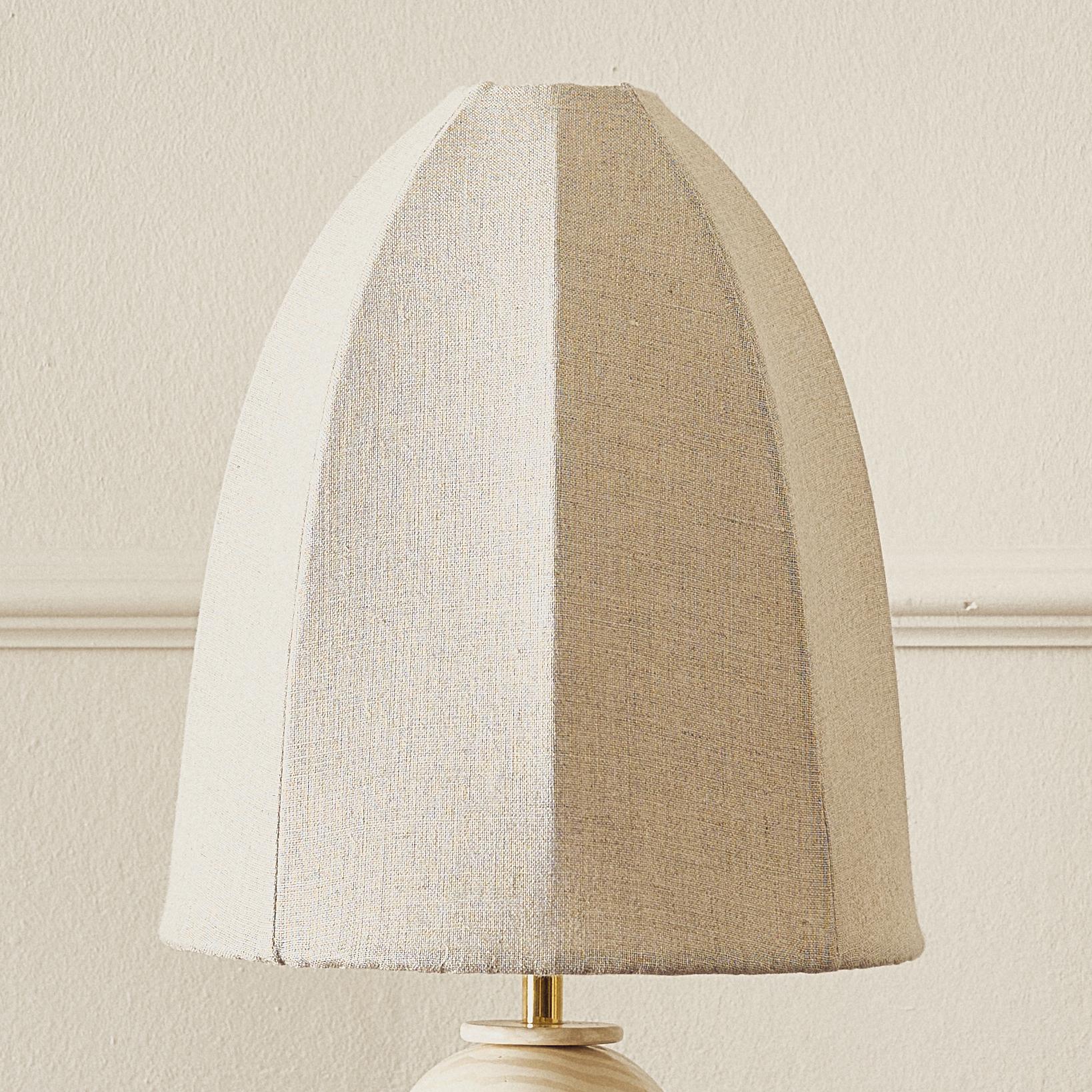 Hand-Crafted Henry Holland Studio Edison Bi-Colour Brown & White Table Lamp For Sale