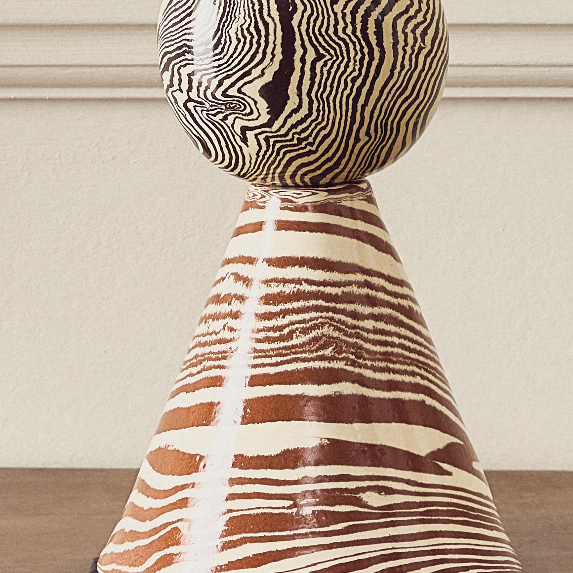 Moderne Lampe à poser bicolore Brown & Terracotta de Henry Holland Studio en vente