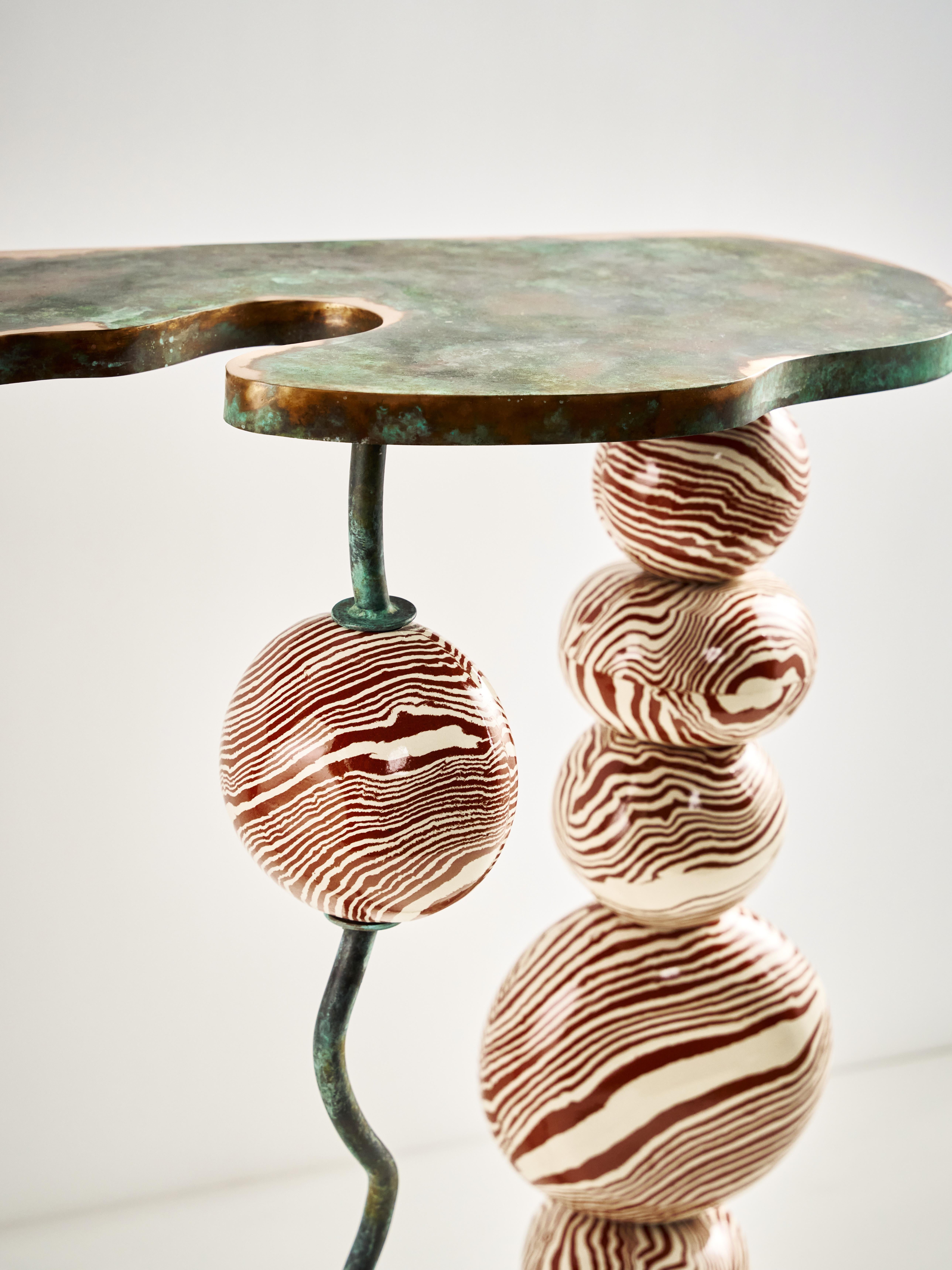 Henry Holland Studio Stratus Bronze and Ceramic Console Table In New Condition For Sale In London, GB