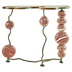 Table console en bronze et céramique de Henry Holland Studio Stratus