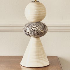 Henry Holland Studio Swan Bi-Colour Brown & Oatmeal Table Lamp