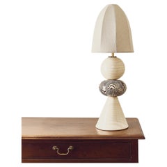 Henry Holland Studio Swan Bi-Colour Brown & Oatmeal Table Lamp