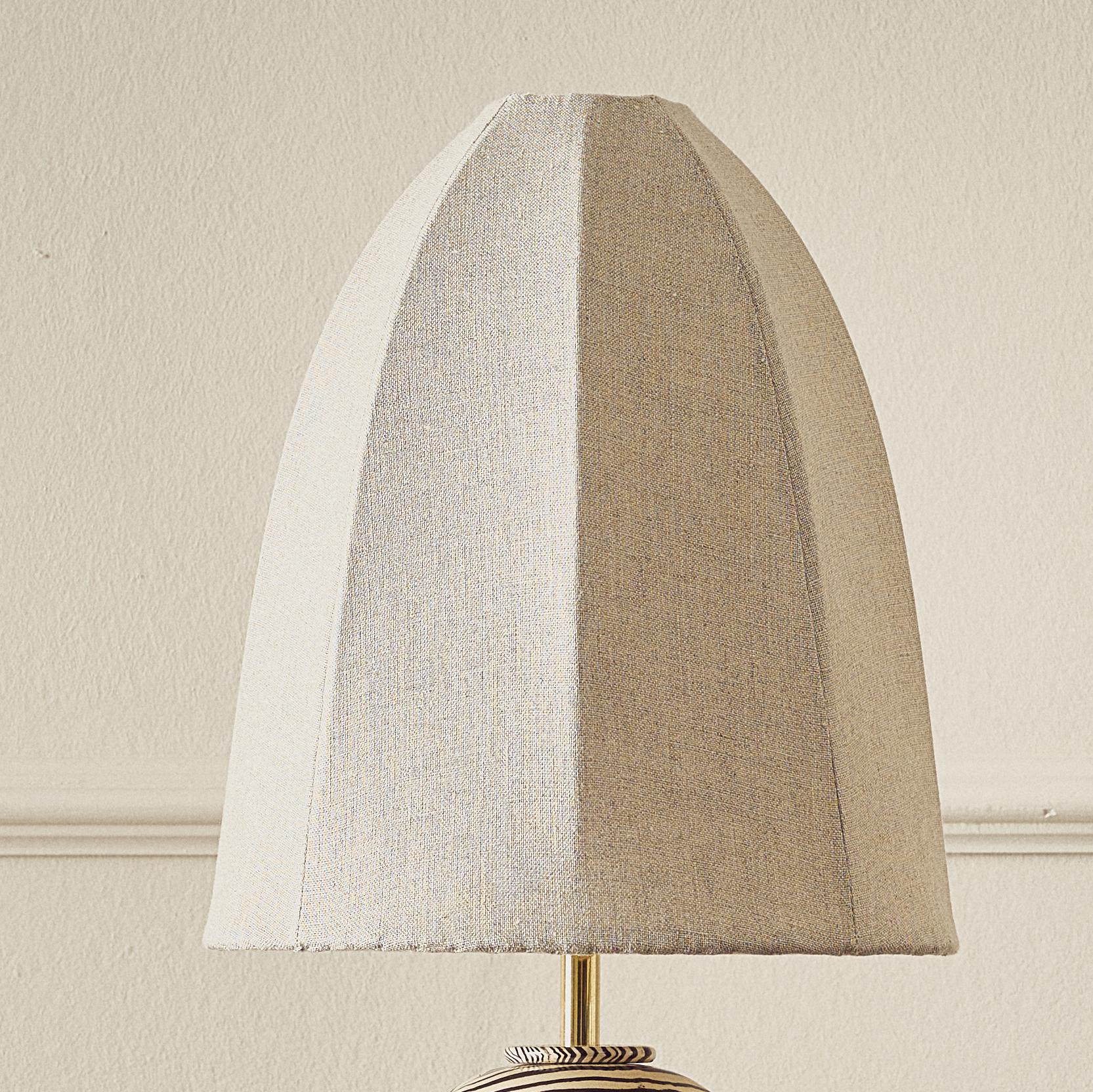 Hand-Crafted Henry Holland Studio Swan Brown & White Table Lamp For Sale