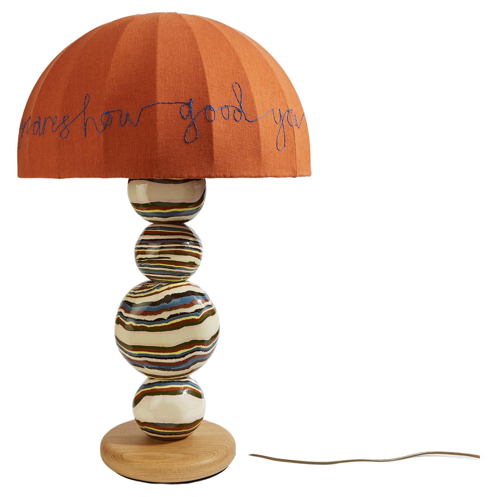 Henry Holland x Paul Smith Handmade Multi Colour Ceramic Sphere Table Lamp