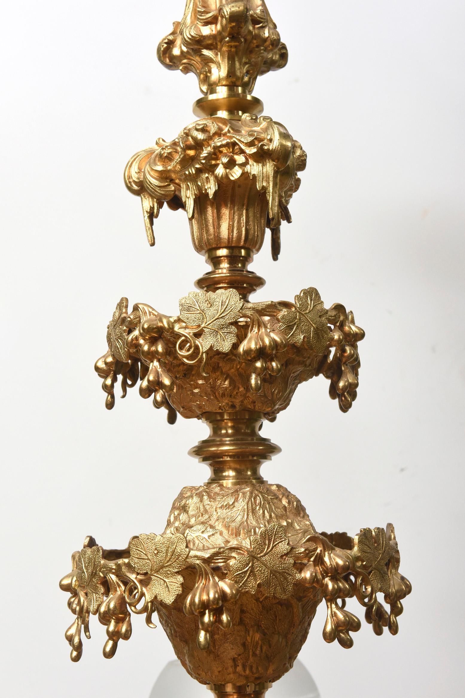 19th Century Henry Hooper Gilt Bronze Rococo Revival Chandelier For Sale