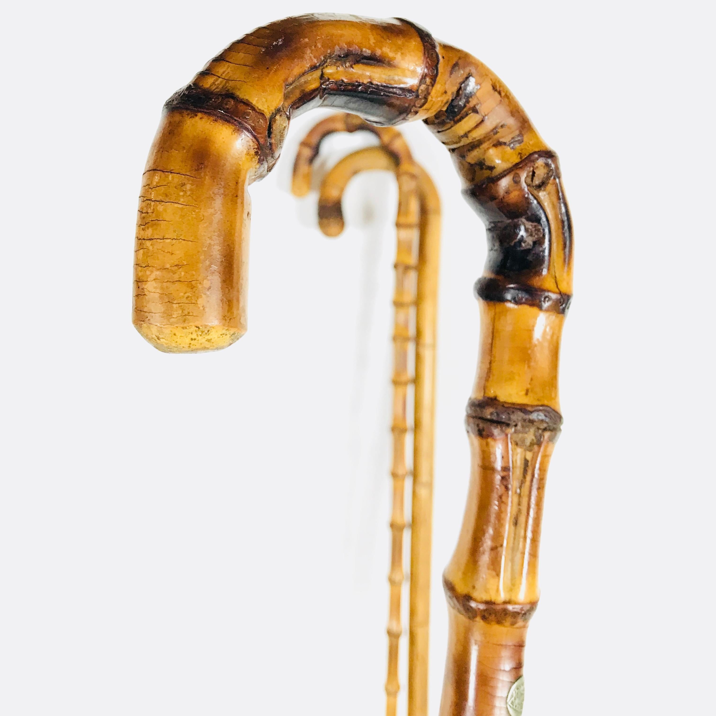 Art Deco Henry Howell & Co. London Antique Bamboo Walking Stick, 1920s, England