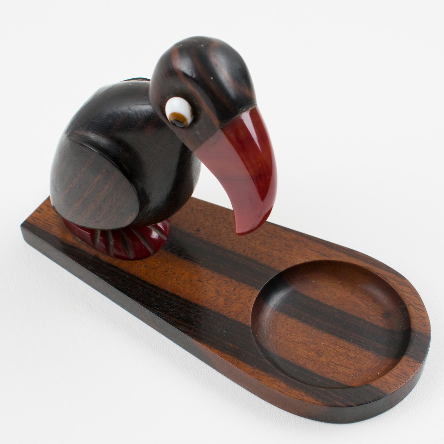 Henry Howell for Dunhill Macassar Bakelite YZ Bird Ashtray Catchall 2