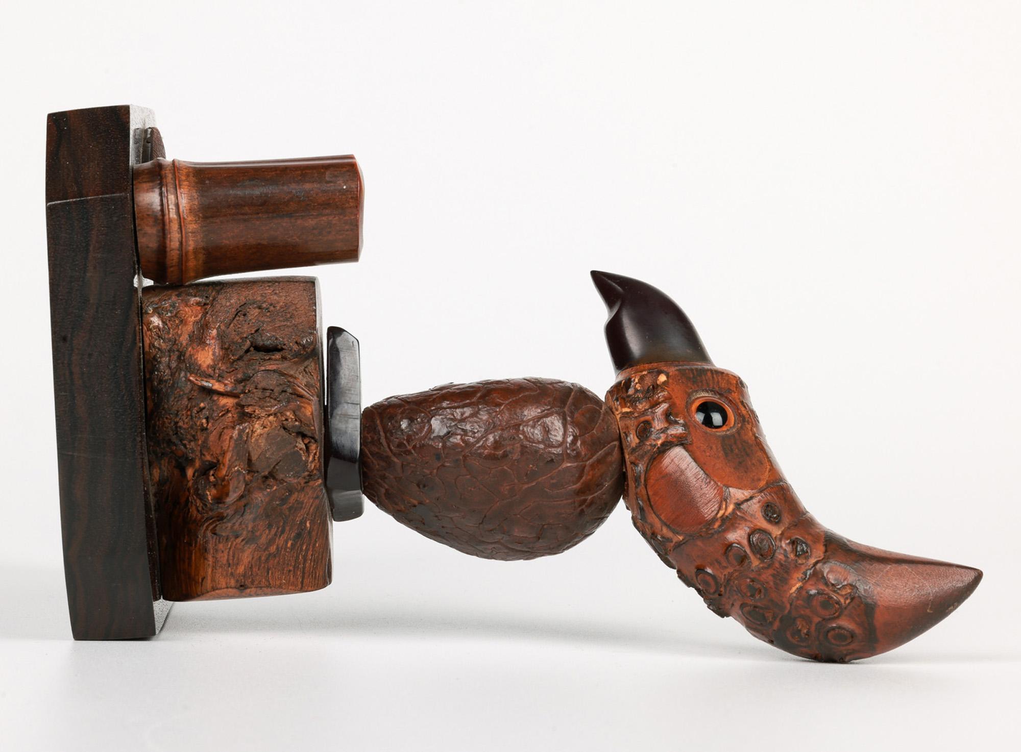 Henry Howell YZ Nut Bird Streichholzhalter, Schlagbolzen und Aschenbecher (Frühes 20. Jahrhundert) im Angebot
